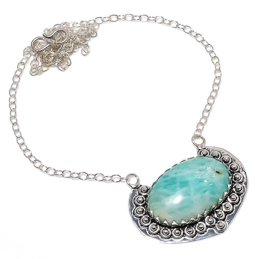 

Этническое ювелирное ожерелье ручной работы с амазонитом, 20 дюймов, VM-230