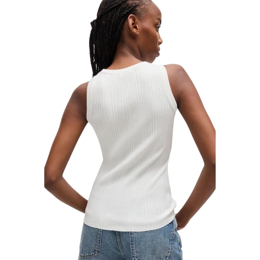 Hugo Womens/Ladies Sareple Ribbed Sleeveless Top