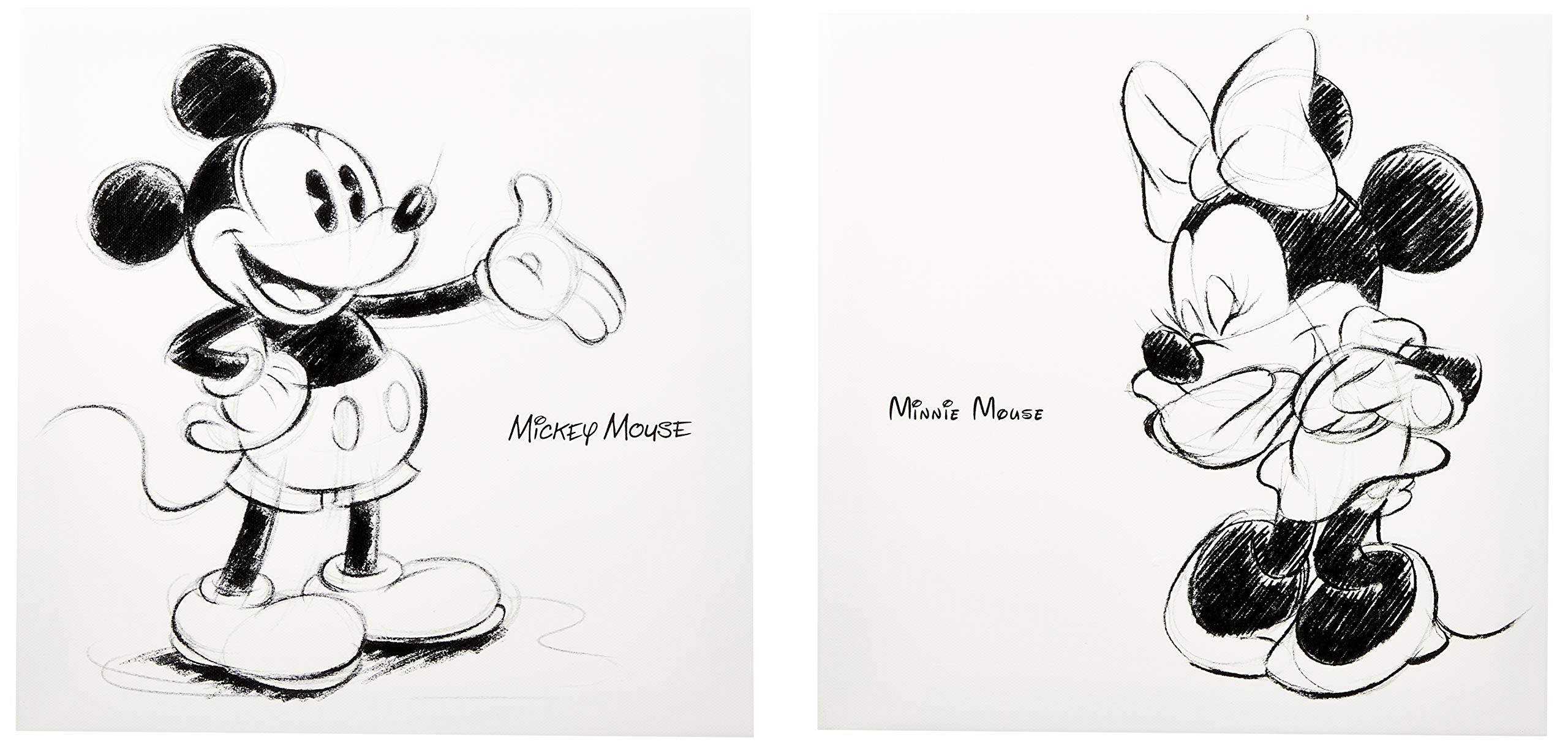 

Плакат Lib Disney Микки Маус и Минни Маус 30 см x Комплект, Сделано в Японии