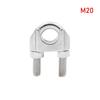 1Pc M2/3/4/5/6/8/10/12/14mm Wire Rope Sleeve 304 Stainless Steel Fixing Clip Cable Clip Hardware U Type Wire Clamp Bolts Rigging