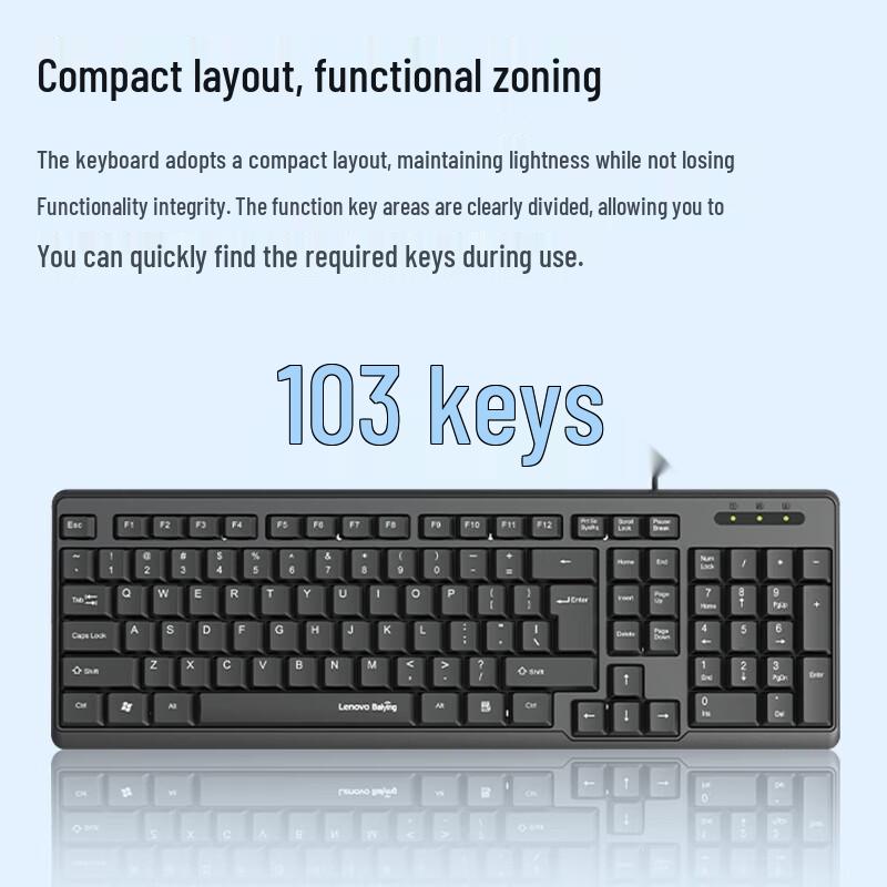 

Lenovo Baiying Wired Keyboard and Mouse Combo