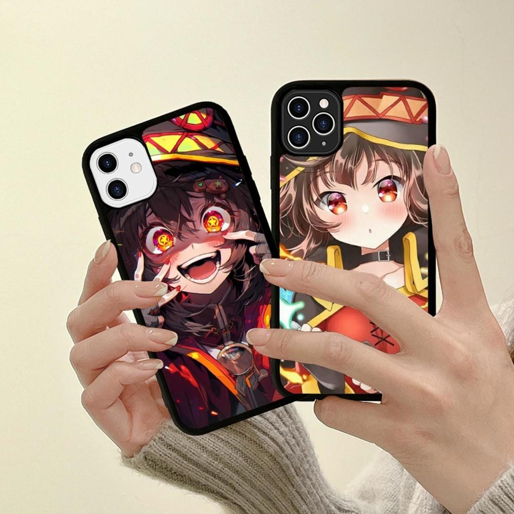 Megumin Phone Case Silicone PC+TPU For For iPhone 11 12 13 14 15 16 Plus Pro Max Cover