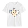 Cute Usagi Dance Print T-shirt Trendy Y2k Streetwear Woman Shirt Kawaii Anime Pattern Tee Shirt Harajuku Cotton Short-sleev Tops