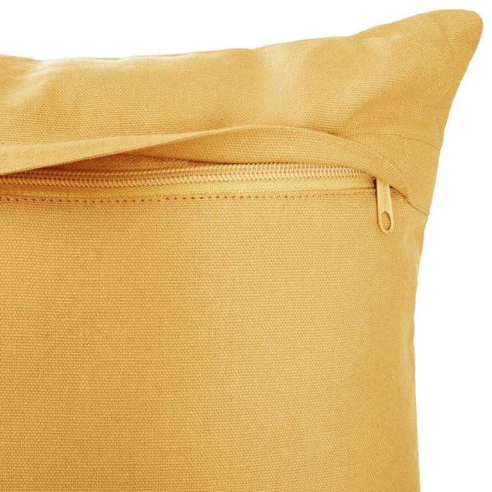 Coussin Motifs "Otto" Jaune 38x38cm - Atmosphera Createur D'interieur