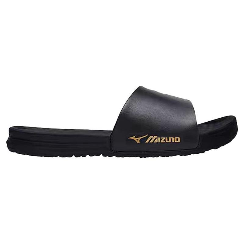 Mizuno Alpha SR4 Sergio Ramos Signature Unisex Slide Sandals Black Gold P1GJ230401
