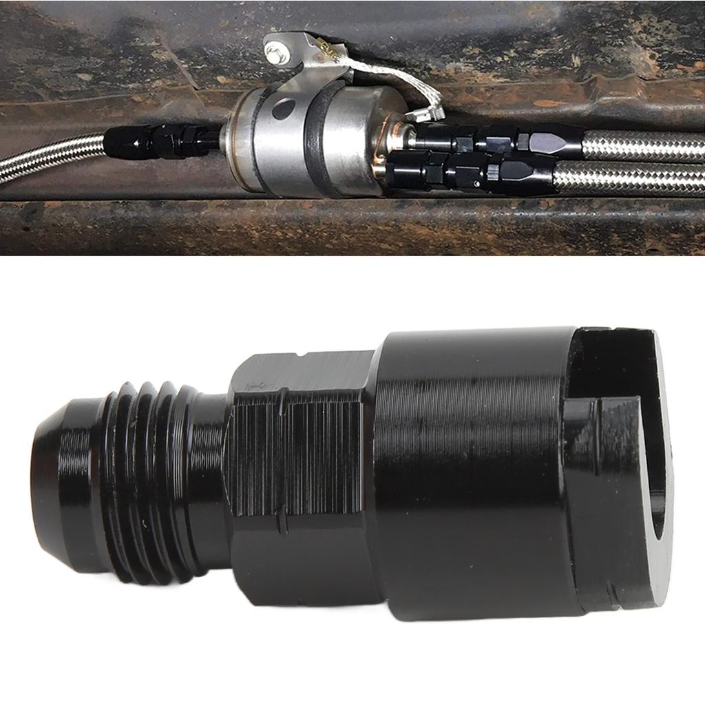 EFI Adapter Quick Disconnect Aluminum Alloy Black Anodized Waterproof AN Male Push On Fuel Line Fitting