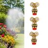 3PCS Brass Spray Misting Nozzle with Filter DN15 Thread Irrigation Sprayer Nozzle Gold Double Nozzle Garden Sprinkler Nozzle