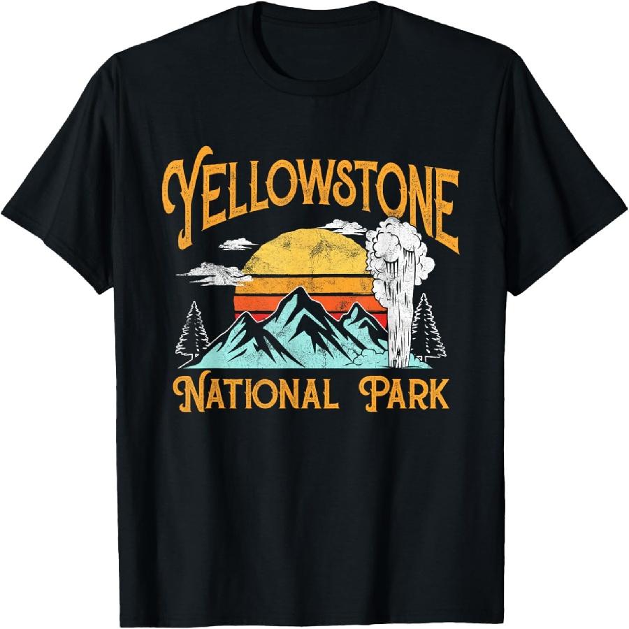 Vintage Yellowstone National Park Retro 80's Graphic T-Shirt