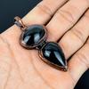 Black Eye Obsidian Pendant Handmade Gemstone Jewelry, Copper Electroformed Pendant ,Unique Design Jewelry Pendant