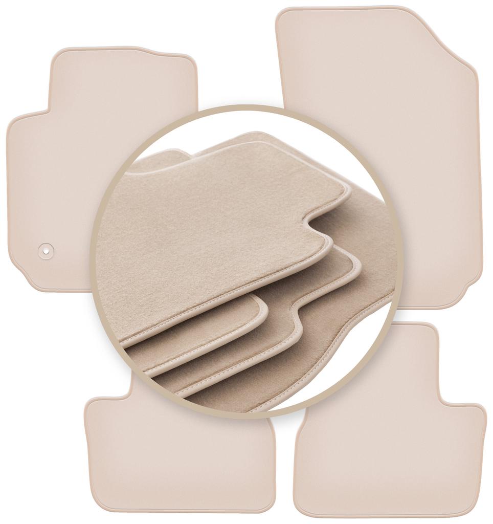 PREMIUM beige Fußmatten für: Citroen C4 Cactus Crossover 2014-2018