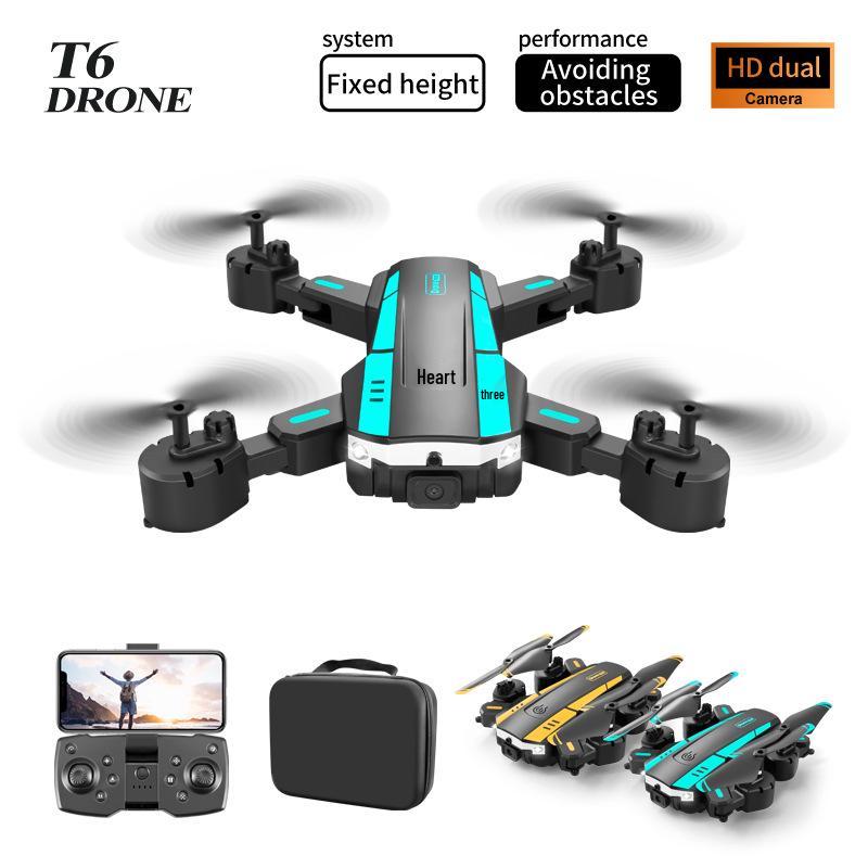T6 Obstacle Avoidance Drone: HD Aerial Photography, Four-Axis Remote Control Toy