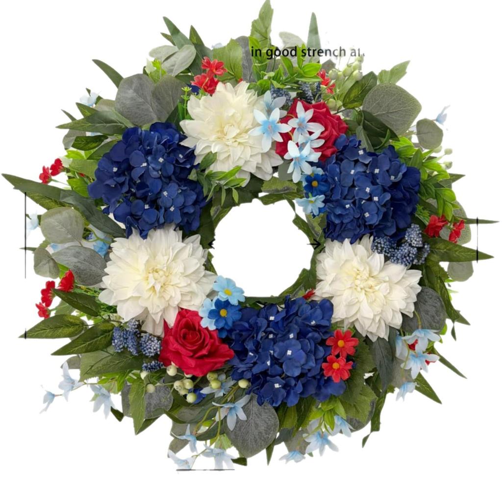 Wooden American Style Christmas Wreath Door Sign Flat Printed Plaque for Window and Decoration
