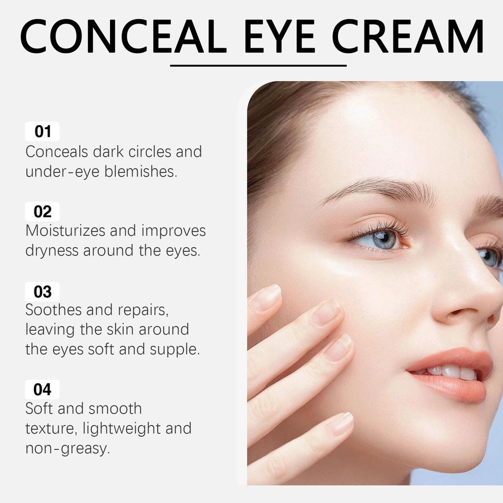 Zephoco Banana Conceal Eye Cream 15g, Under Eye Concealer for Dark Circles & Blemishes, Moisturizing Nourishing Cream, Light Non-Greasy Makeup