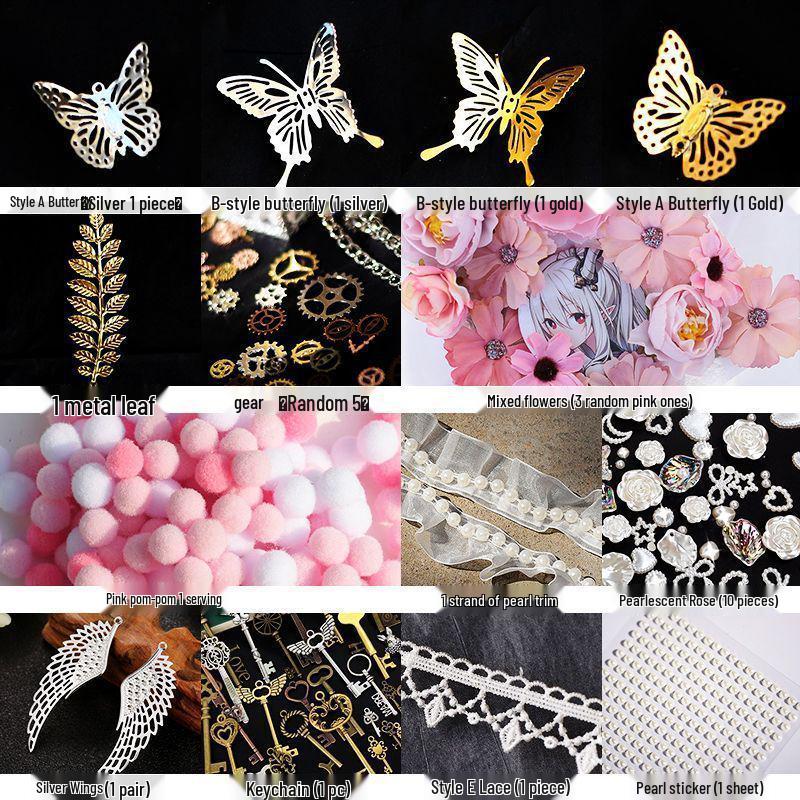 Baji Tuo Pain Bag Material Set: Ornaments, Filling, Props, Accessories, Tying Board, Fixing Glue.