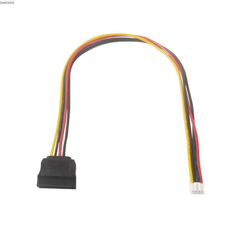 ITX Power Cable 15P Female to 4-PIN PH2.0mm & SATA Female Adapter