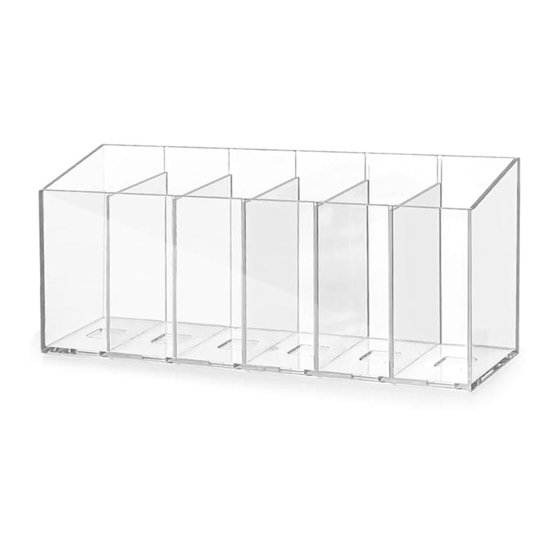 

Прозрачный 6-секционный кухонный контейнер для хранения со съемными разделителями, настраиваемое пространство для организации столешницы 1