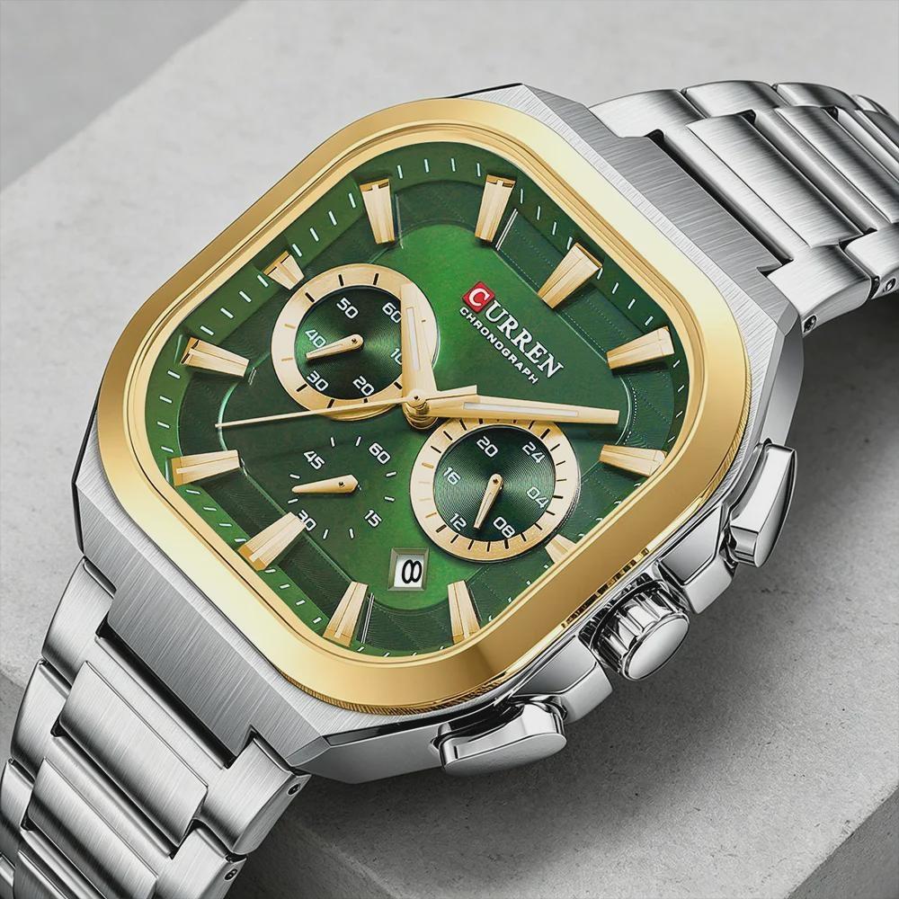 CURREN Quartz Watch Men Luxury Calendar Waterproof Business Wristwatch Luminous Big Dial Fashion Man Watch