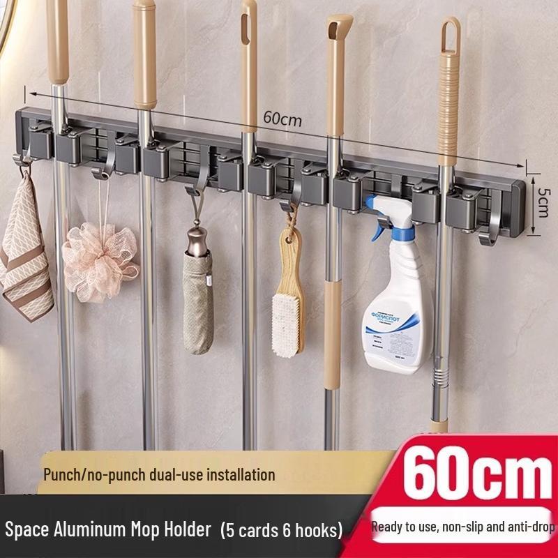ZNMW Wall-Mounted Mop and Broom Holder