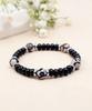 Polalita Black Beige Mix Bead Bracelet (Plt-Br-053_Bk)