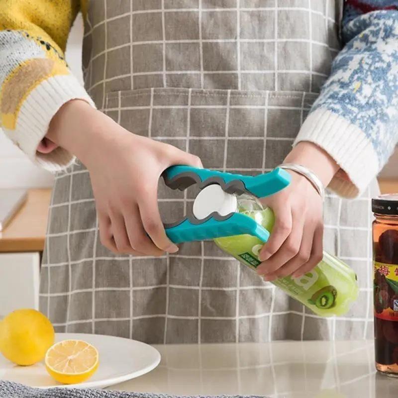 Multifunctional 4-in-1 Can & Bottle Opener with Non-slip Grip