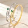 Fashionable Emerald Love Zircon Row Girl Versatile Bestie Temperament Bracelet Jewelry Bracelet