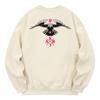 KAN6312 Kmc0103 Eagle Fleece-Lined Sweatshirt - Cream