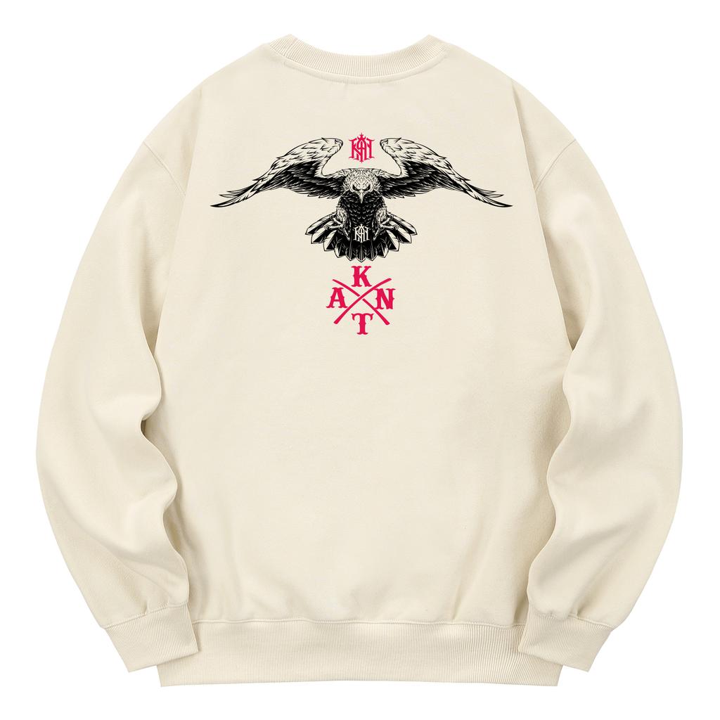KAN6312 Kmc0103 Eagle Fleece-Lined Sweatshirt - Cream