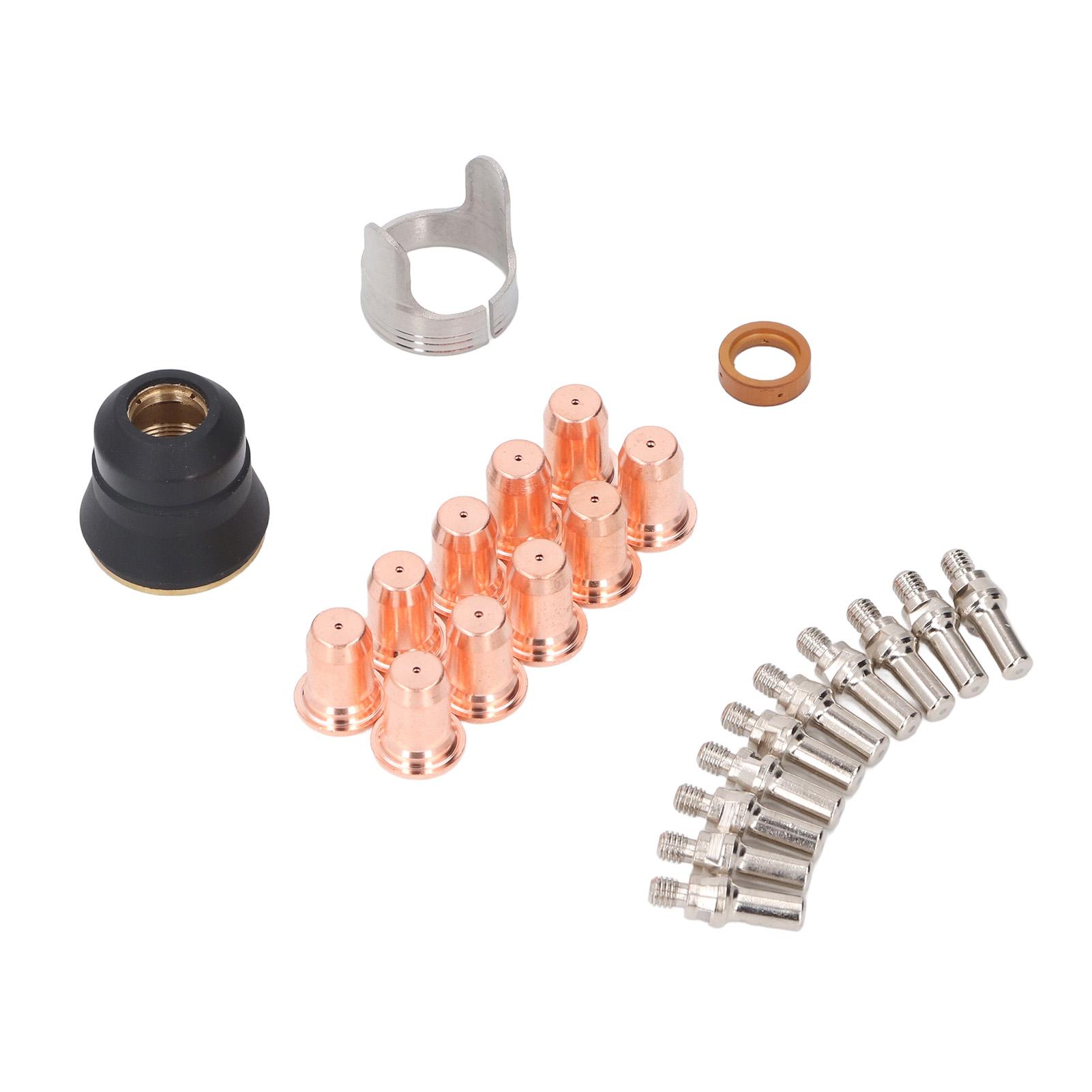 

23PCS Set Plasma Cutter Consumables Plasma Cutting Nozzle Electrode Shield Cup and Ring
