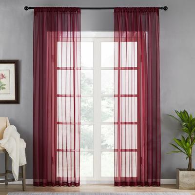 1 Stück Einfarbiger Terylen-Schleier-Vorhang, Voile-Fenstervorhangpaneel, Lichtfilternde Transparente Fenstergardinen für Wohnzimmer Schlafzimmer Heimdekoration