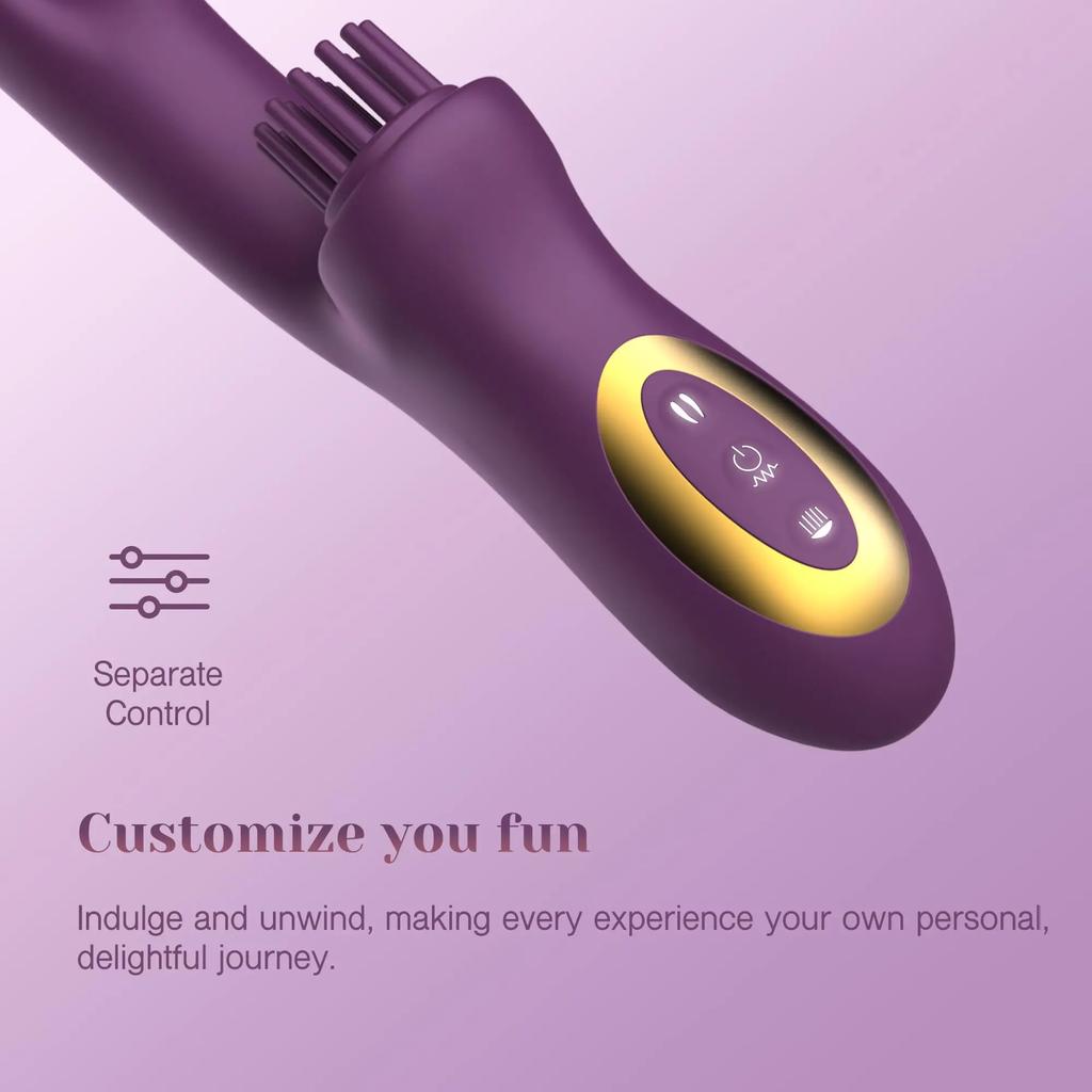 Perfect 3 IN 1 Rabbit Vibrator Clitoral Tickling 10 Vibration G Spot Clit Nipple Stimulation Female Masturbation Women Sex Toys USB Magnetic Charging