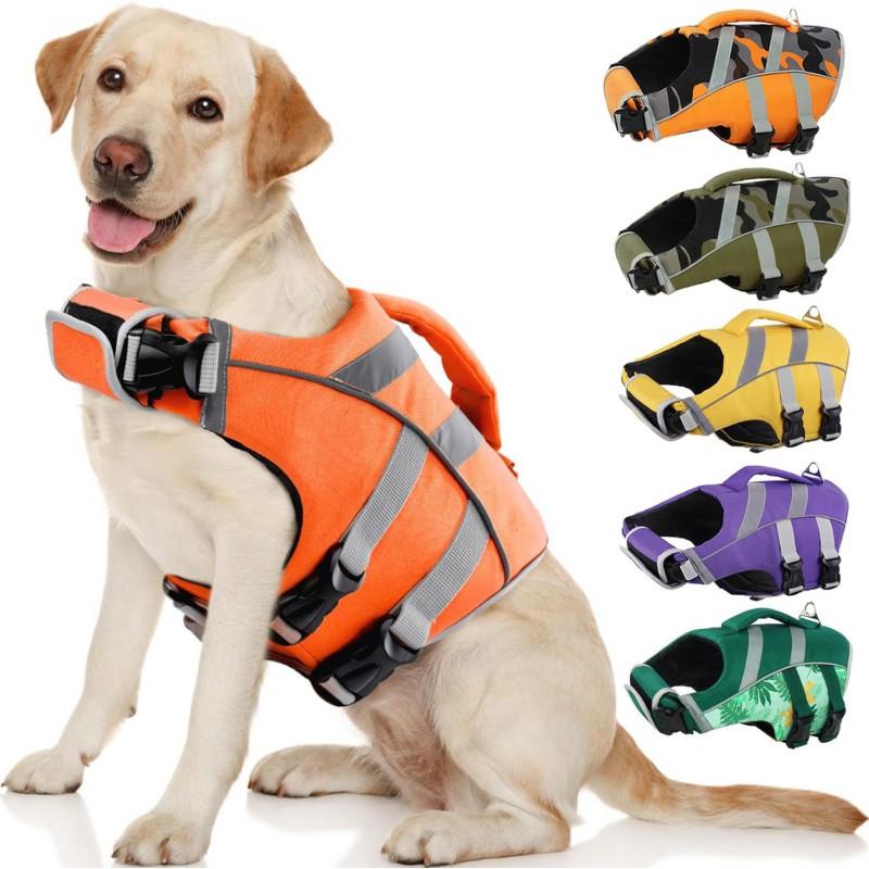 Pet Dog Life Vest Swimming Safety Jacket Outdoor Water Activities Small To Extra Large Sizes
