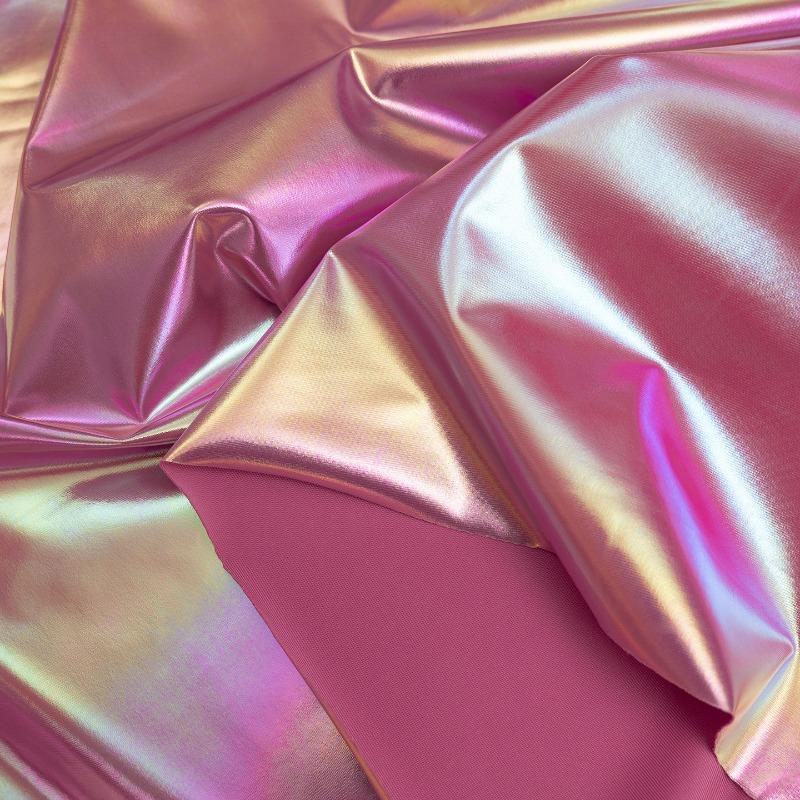 100cm Iridescent Stretch Nylon Fabric 4-Way Spandex Blend for DIY Sewing Slip Dress Stage Costumes Photography Background