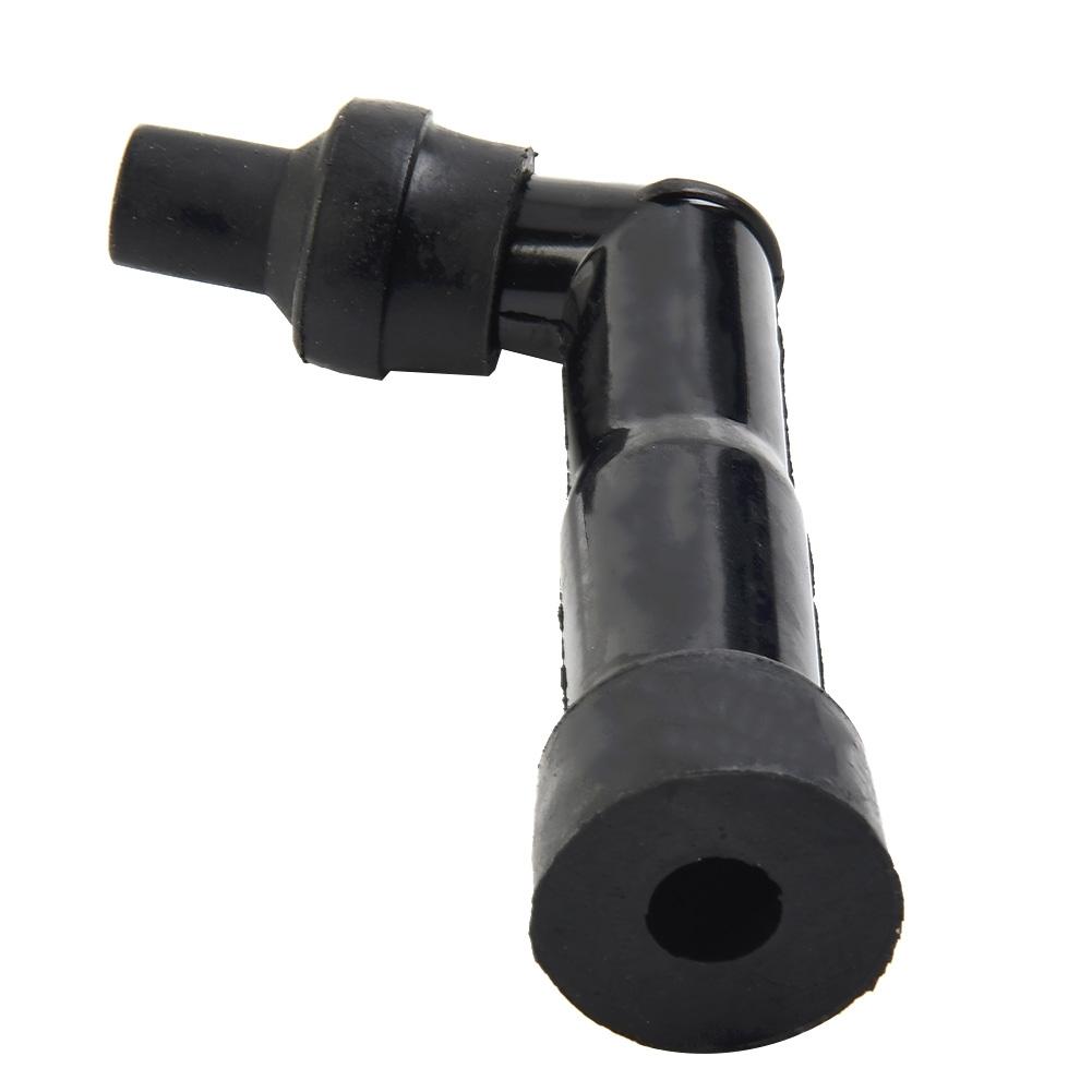 10-12mm Motorcycle Spark-Plug Cap / Resistor Cover Black 102º #XD05F-R Fittings