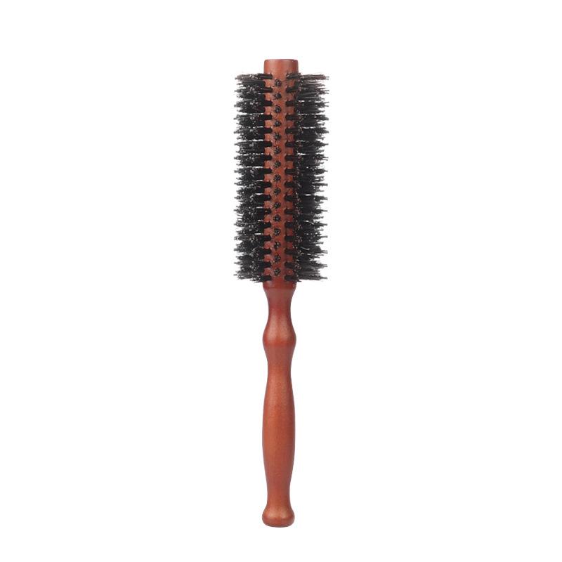 Boar Bristle Round Wood Curling Brush for Hair Styling