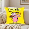 Courage The Cowardly Dog Pillow Case Pattern Printed Pillowcase For Living Room Sofa Cushion Cover & Bedroom Decor