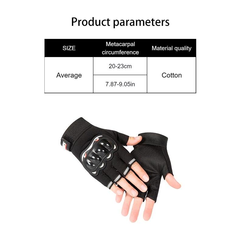 Men Half Finger Gloves Slip Rresistant Wear-resistant Racing Off-road Shatterproof Breathable Motorcycle Bicycle Glove