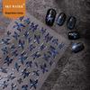 Sky Bestseller Sparkle Blue Butterfly Cat Eye Nail Art Stickers - Small Fairy Pattern, Back Adhesive, DIY Decor