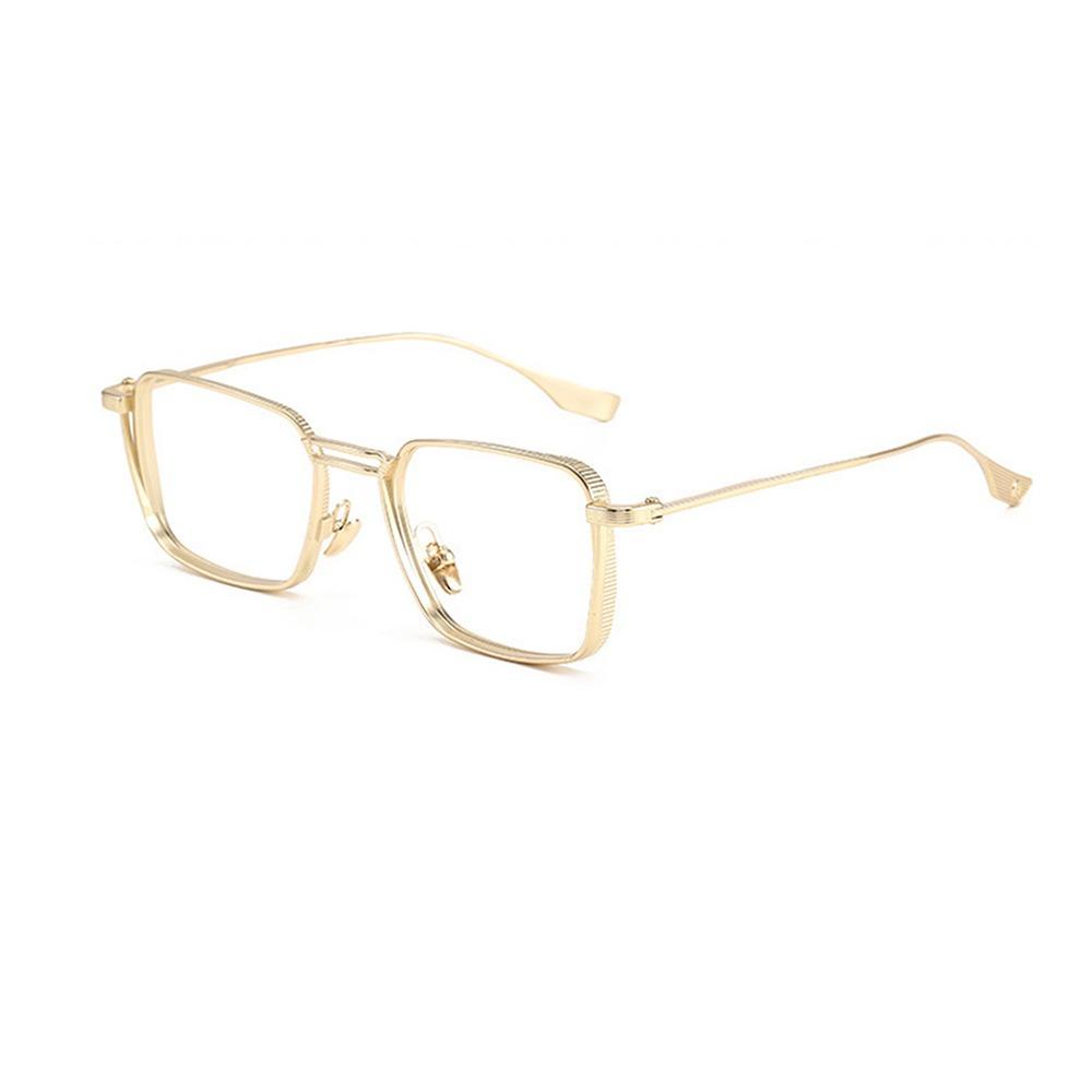 Metal Frame Anti Blue Light Glasses Square Frame Optical Eyeglasses Men's Eyewear  Reading