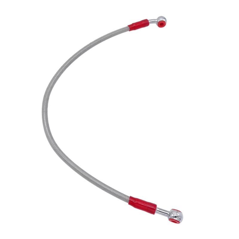 

Universal 45cm/90cm Motorcycle Dirt Bike Braided Hydraulic Reinforce Brake Line Clutch Oil Hose for YAMAHA Hydraulic Brake Tube Silver -45cm