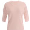 Shop   Women V Neck Basic Inner Cable KniT Cashmere ShorT sleeVe T shirT Purple 
