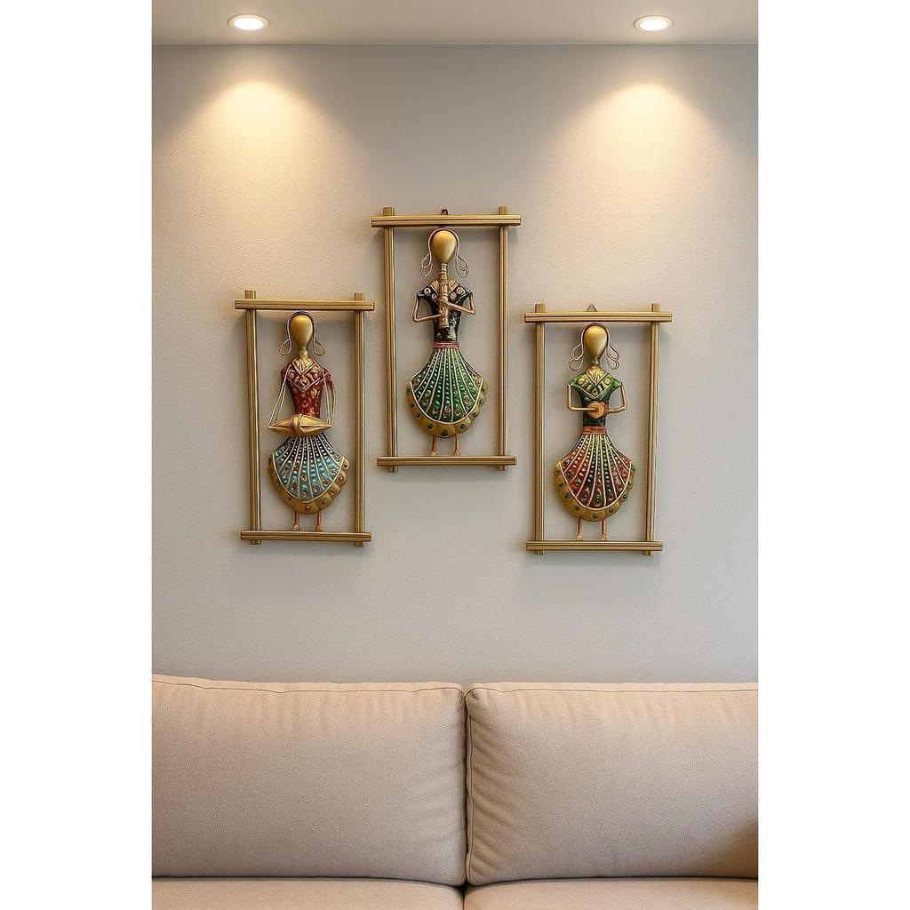 Rajasthani Decorative Items Metal Frame (12 X 6.5 Inch) | Home Decoration Item for Living Room Wall Hangings Traditional Wall Decor