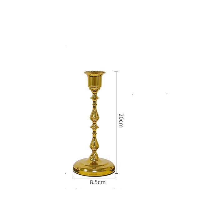 Black Wrought Iron Retro Candlestick Ornament for Christmas, Halloween, Weddings
