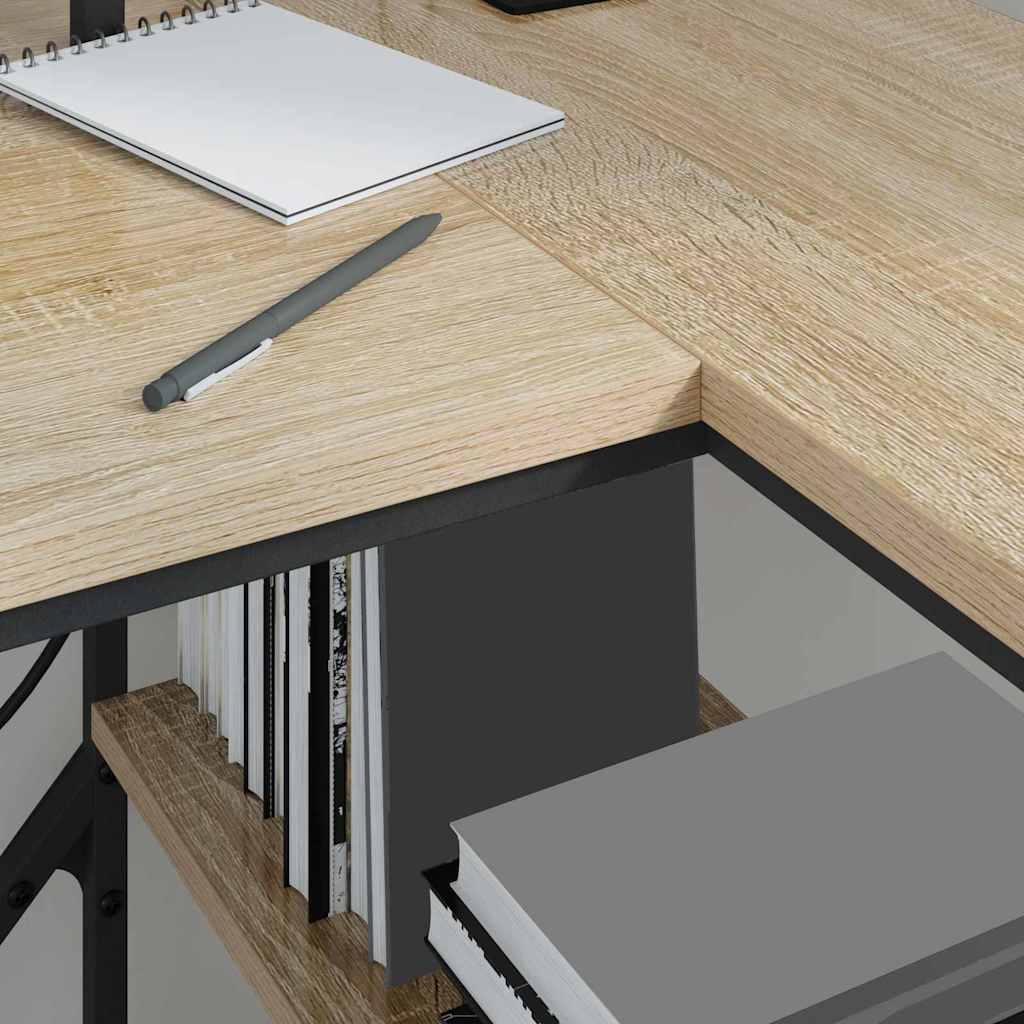 Desk Sonoma Oak Finish 120 x 79 x 86.5 cm Particleboard