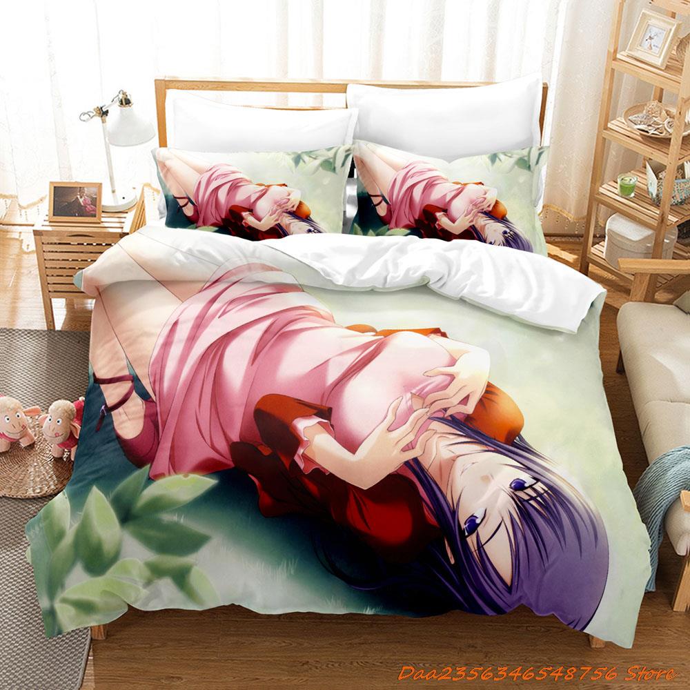 Comforter Cexy Girl Highschool Of The Dead Bedding Set Single Twin Full Queen King Size Bed Set Adult Kid Bedroom Duvet Sets
