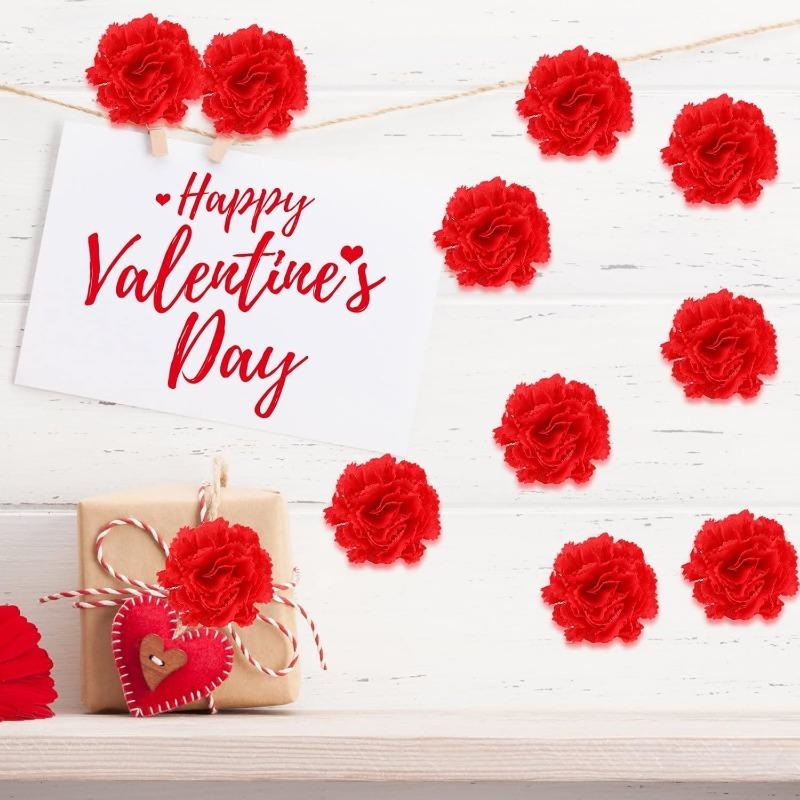 10/20Pcs Rose Artificial Flower Head Christmas Fake Flower Table Home Room Decor DIY Wreath Wedding Decoration Navidad Accessory