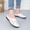 Nuove pantofole primavera ed estate scarpe da madre casual in pelle a taglio basso con fondo piatto Doudou scarpe da donna taglia grande