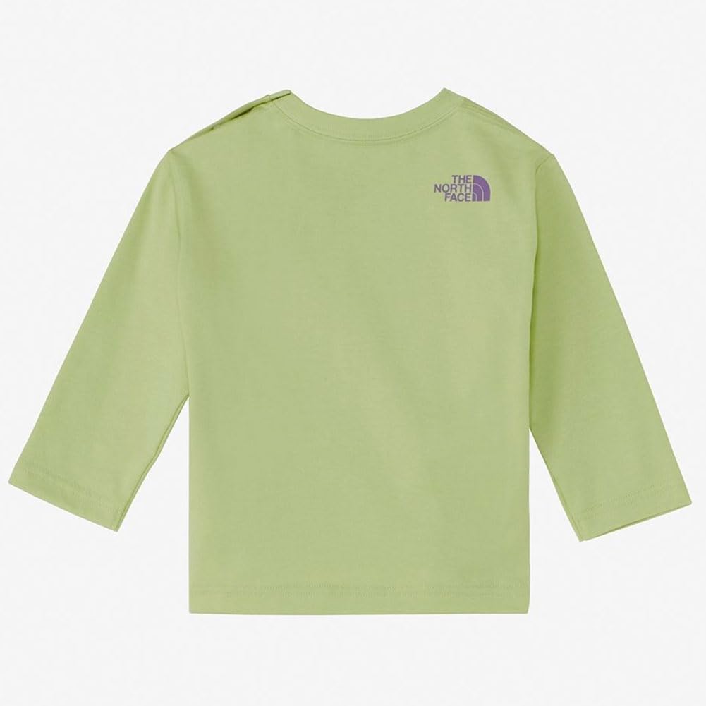 The North Face Baby Long Sleeve Shiretokotoko Organic Shiretoko New Size 90 Tee, Unisex, Cotton, Taupe,