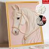 Pearl Art Painting Kit for Adults and Beginners, Majestic Horse Sparkling Painting Craft Home Wall Decor Handmade Gift
