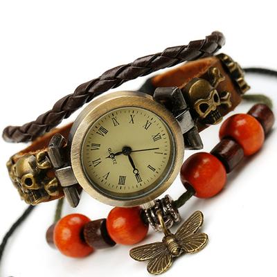 A Minimum Batch Of Genuine Leather Bracelet Watch+vintage Cowhide Bracelet Watch+hot Recommended Yiwu Jewelry
