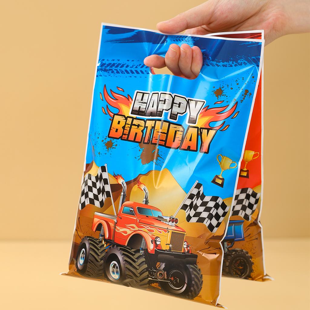 Monster Truck Candy Bags Gift Packing Biscuit Bags Birthday Party Decor Kids Wedding Birthday Party Supplies Favor Baby Shower